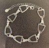 Vivant Equi Sterling Silver Stirrup Linked Bracelet